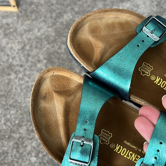 Birkenstock Metallic Green Sandals - Picture 5 of 7